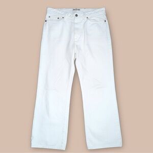 Y2K RL67 Polo Jeans Co Cropped White Denim Jeans 30x23 Women 10